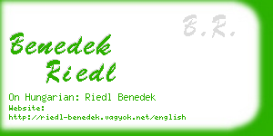 benedek riedl business card